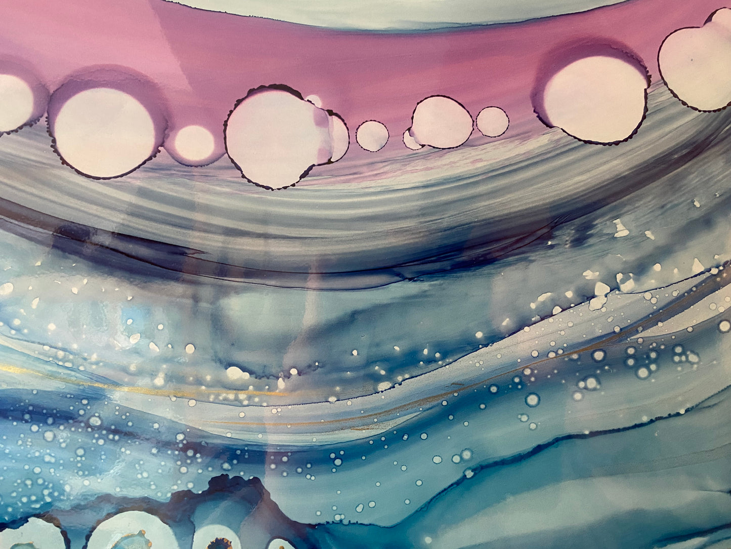 Shetland Sea Swimming Ink Painting