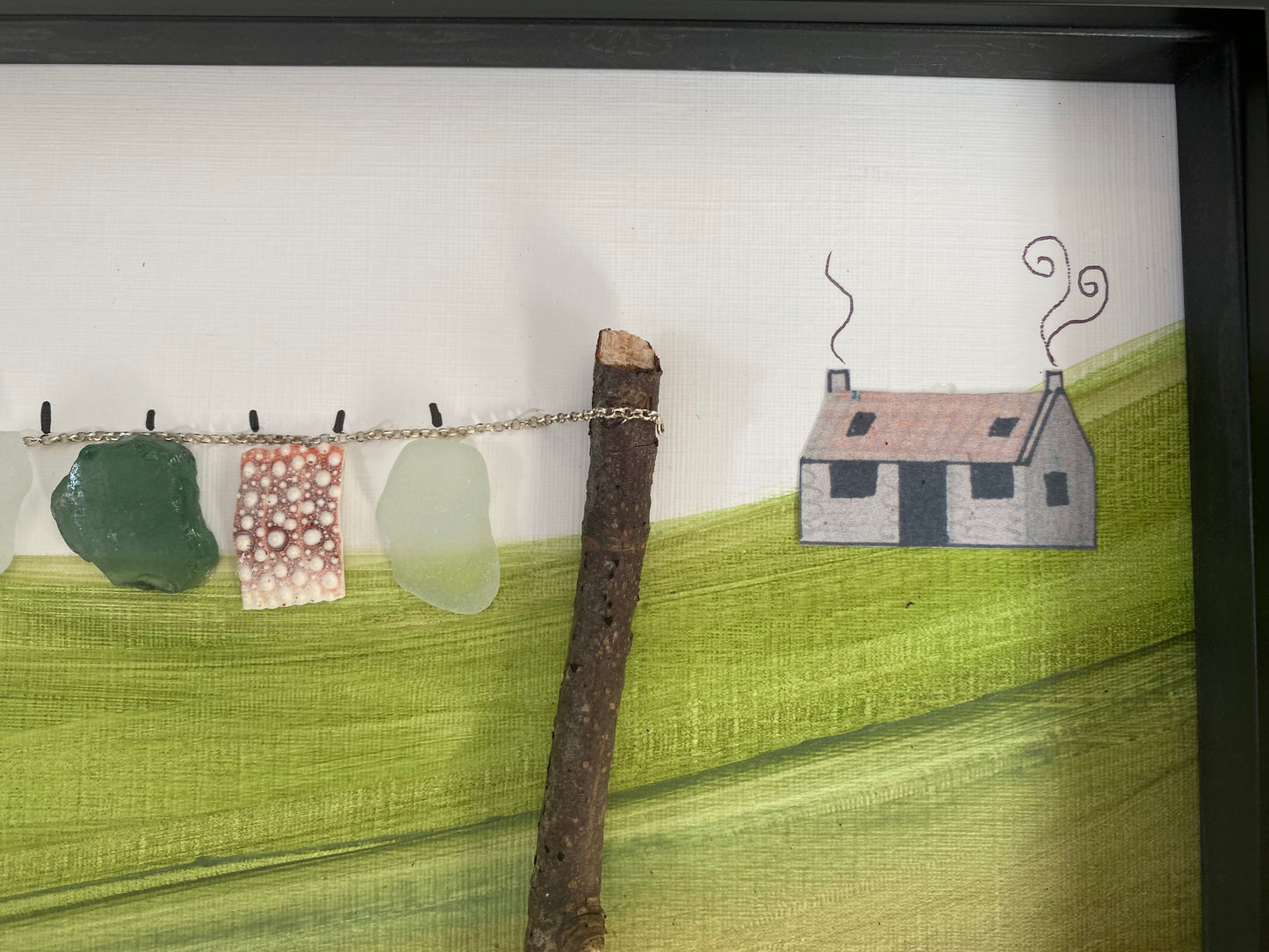 Sea Glass Washing Line Art