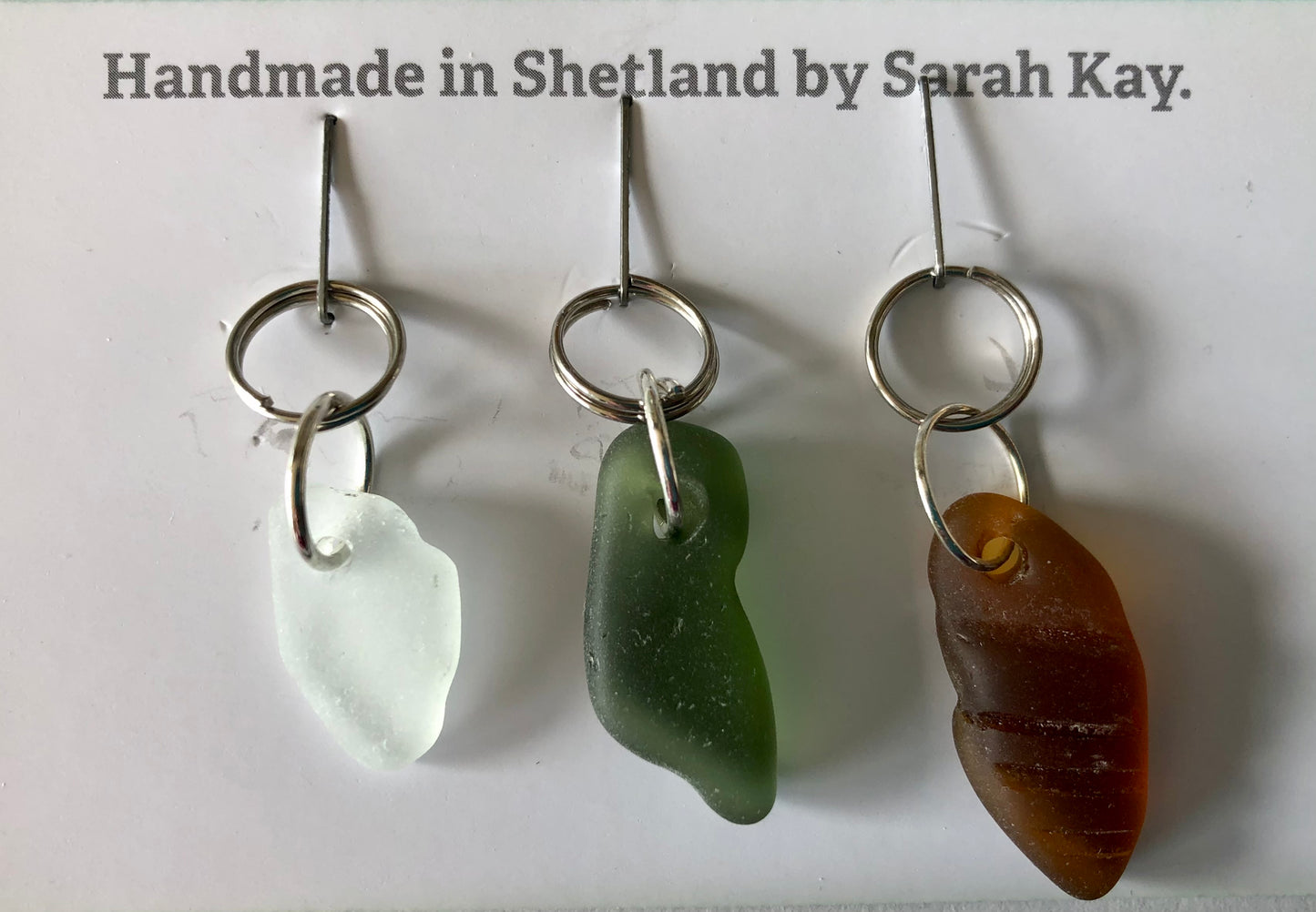 Sea Glass Stitch Markers