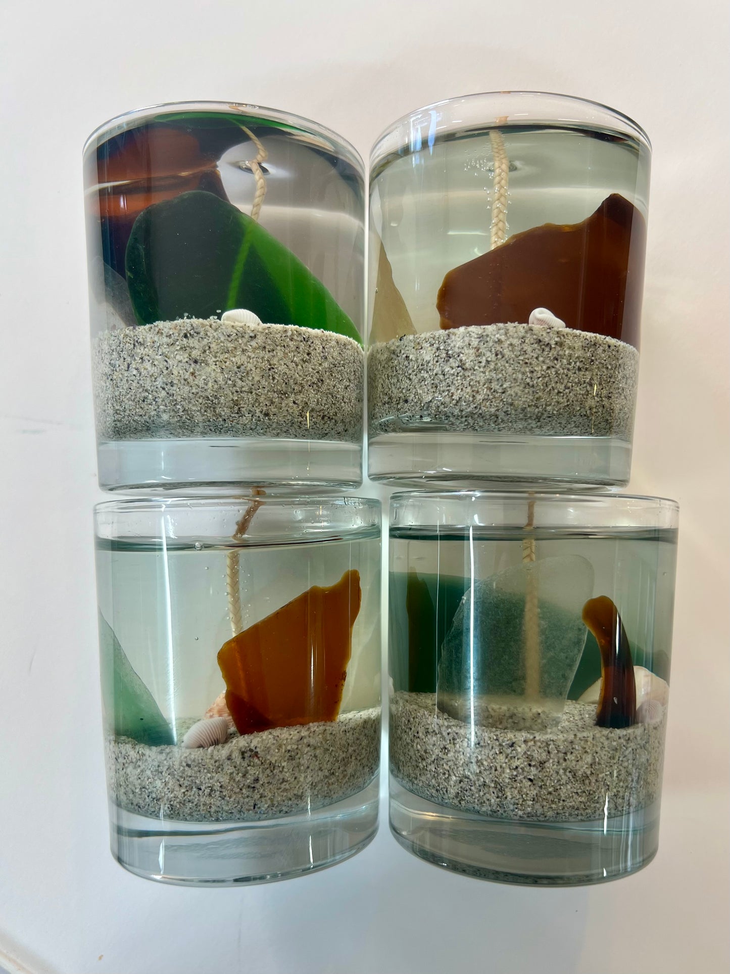 Sea glass Gel Candle
