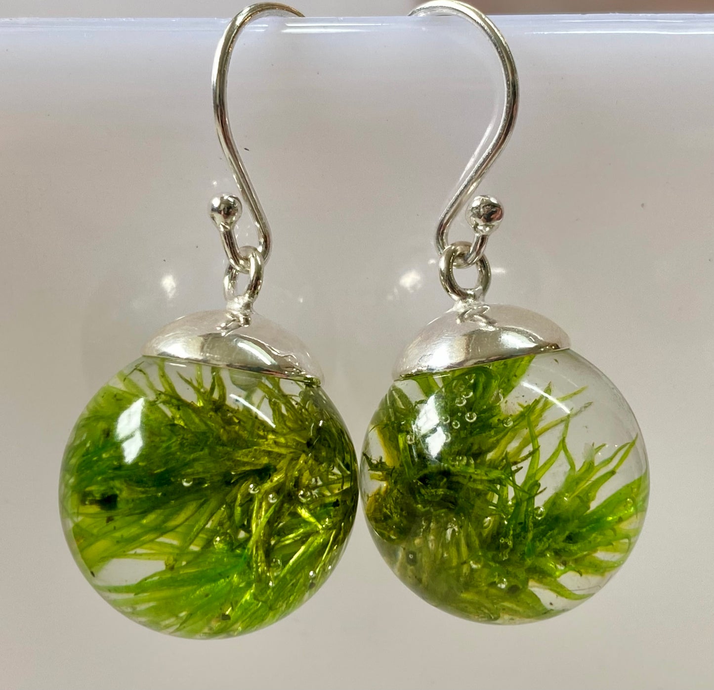 Shetland Seaweed Drop Earrings | Green