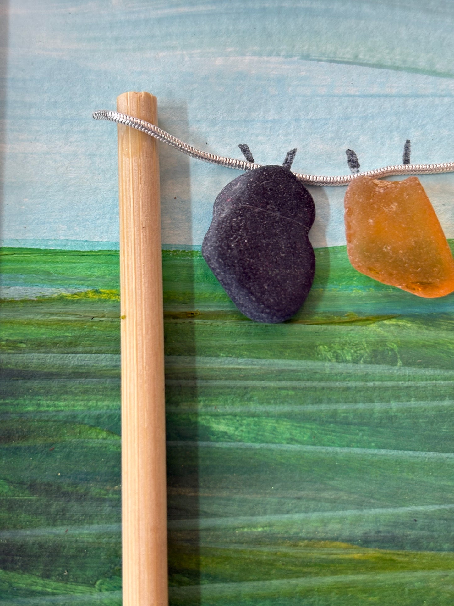 Mini washing line | 10 cm black