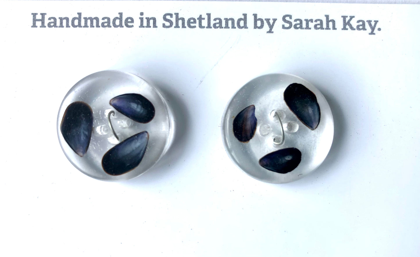 Shetland Mussel Shell Resin Buttons