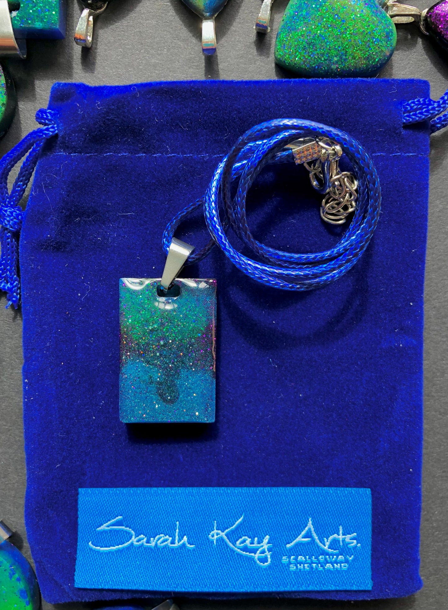 Aurora Borealis Resin Pendant