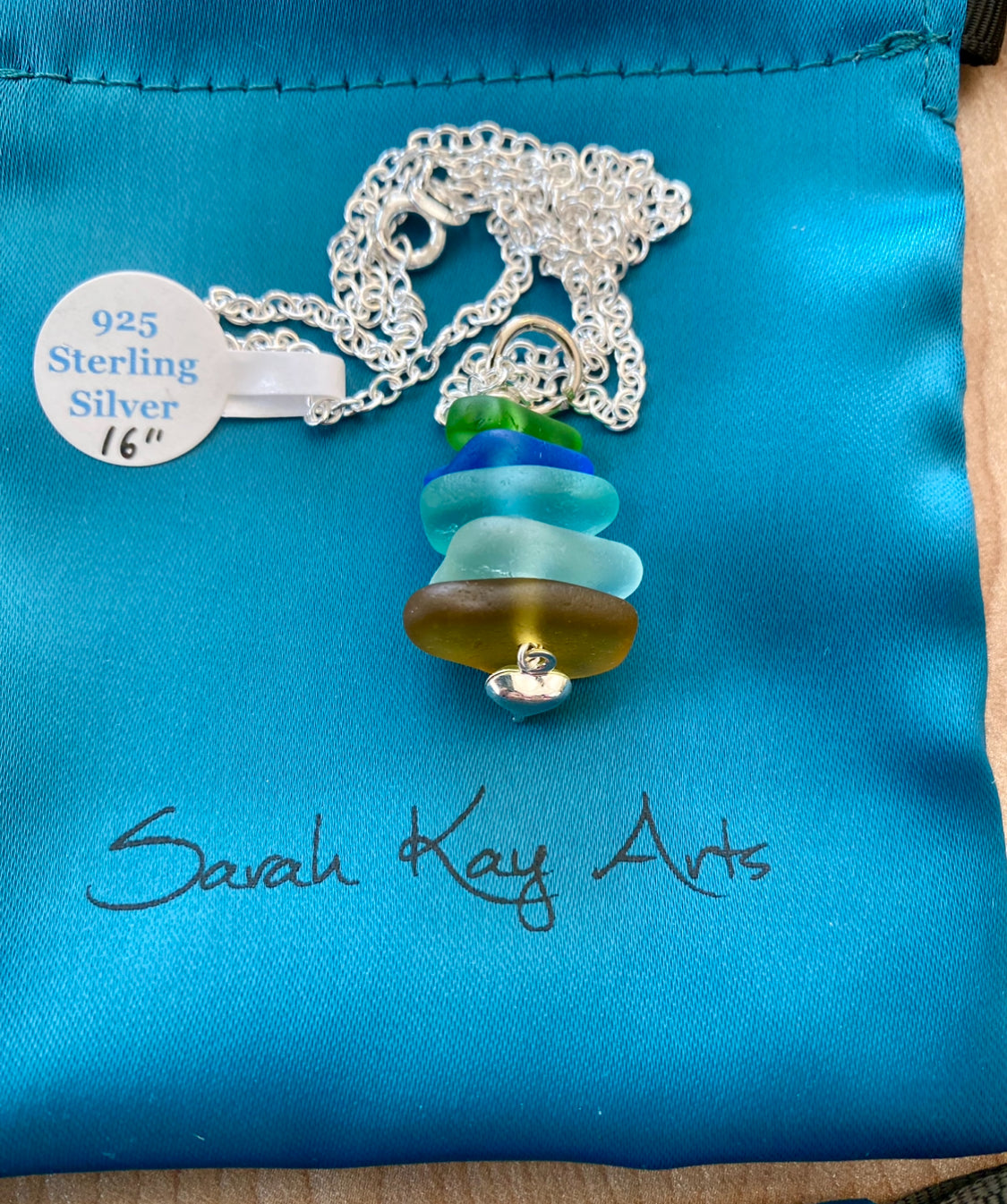 SEA GLASS STACK PENDANTS