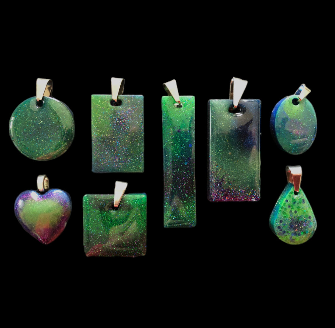 Aurora Borealis Resin Pendant