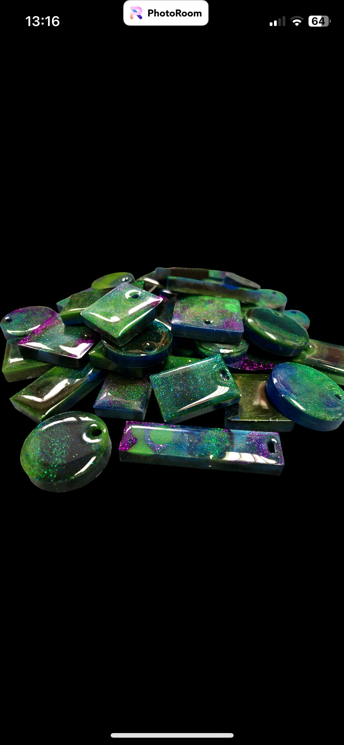 Aurora Borealis Resin Pendant