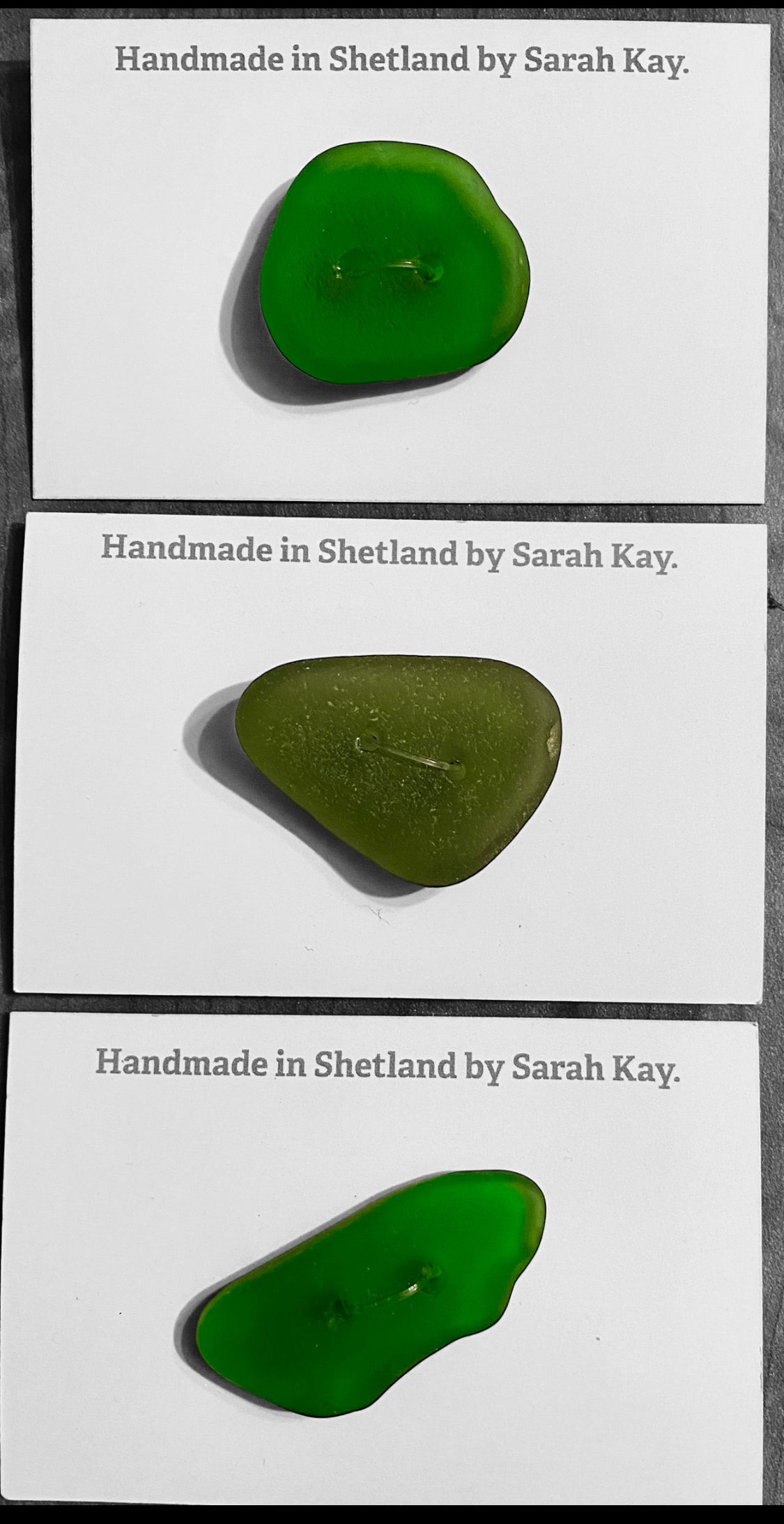 Large Single Sea glass button.