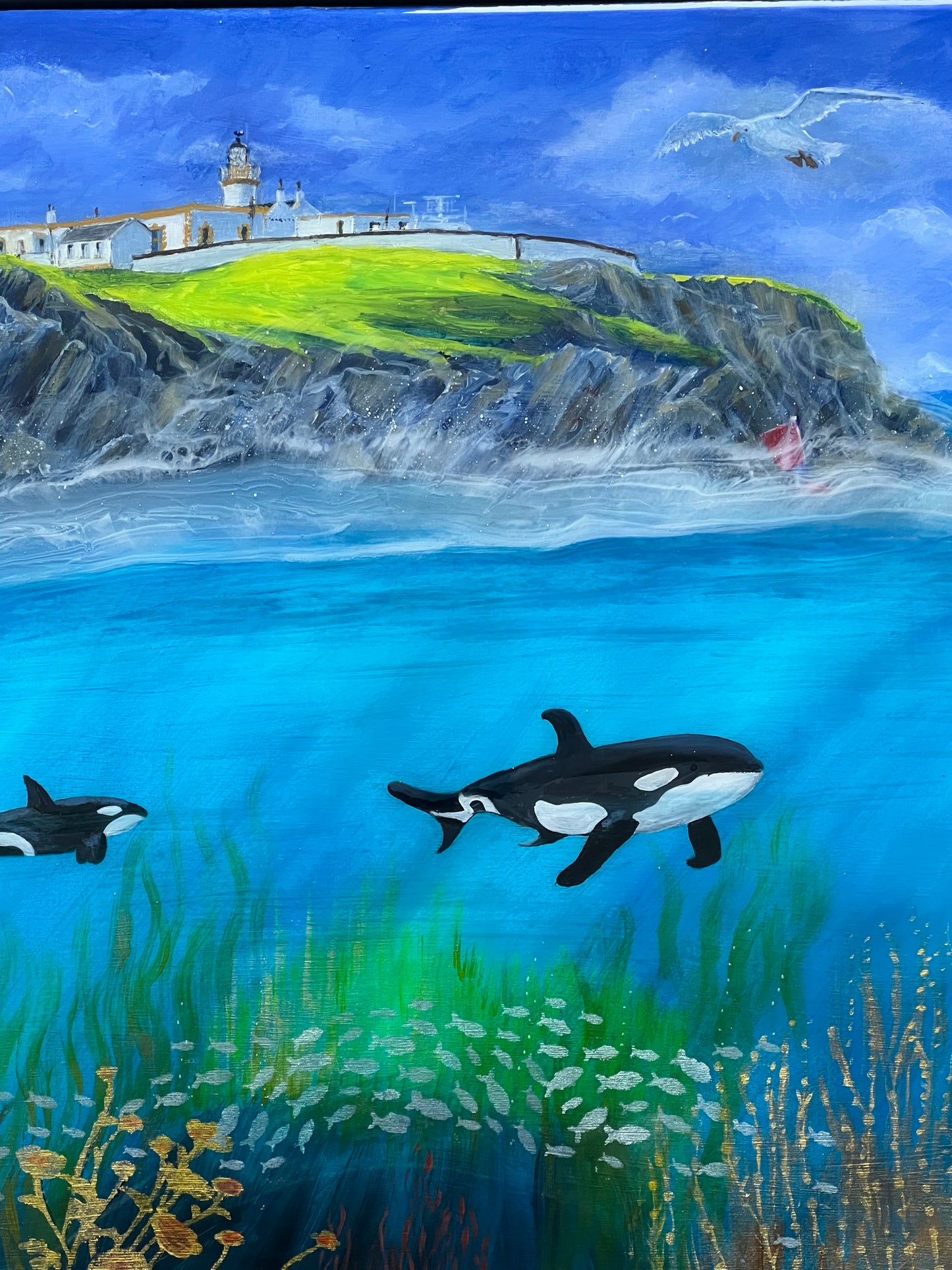 Orca at Bressay painting-Original