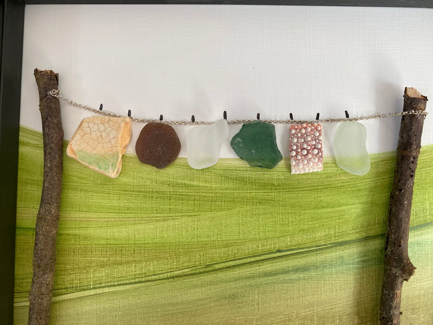 Sea Glass Washing Line Art