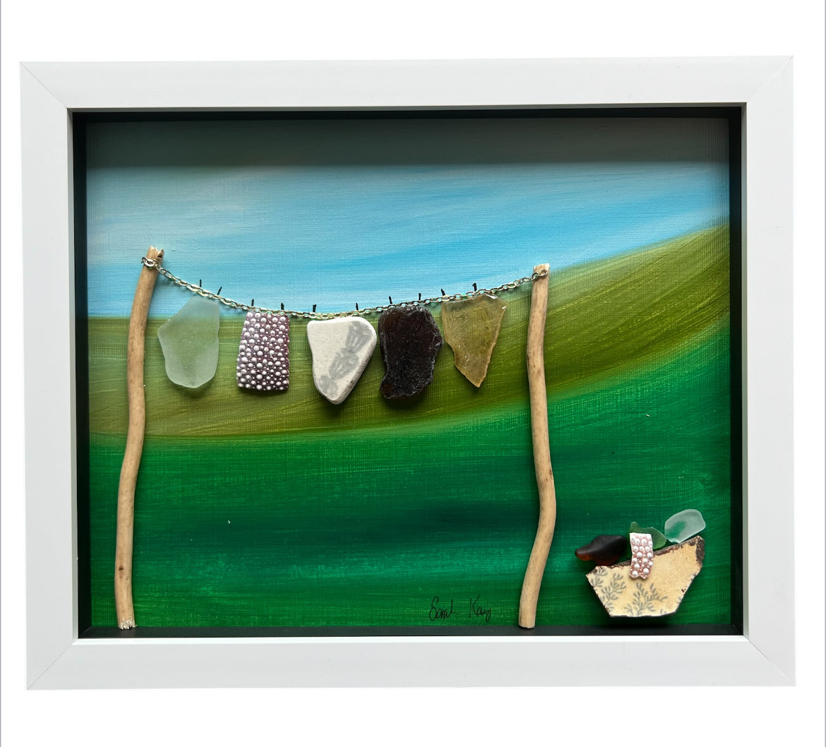 Island Treasure Washing on the Line Artwork
