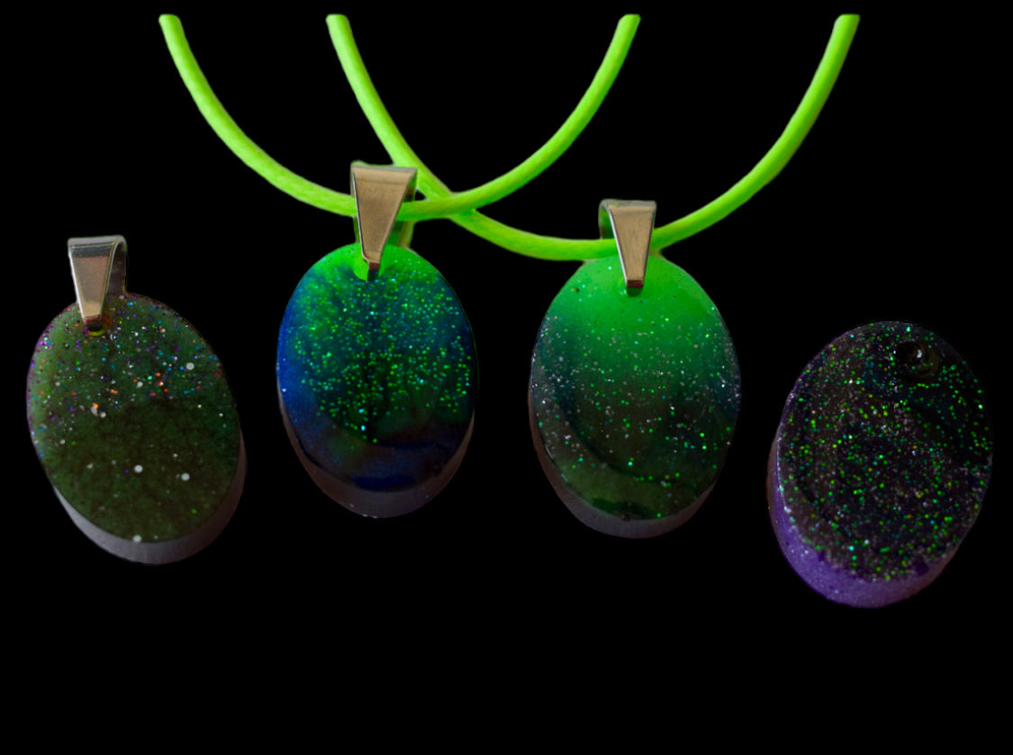 Aurora Borealis Resin Pendant
