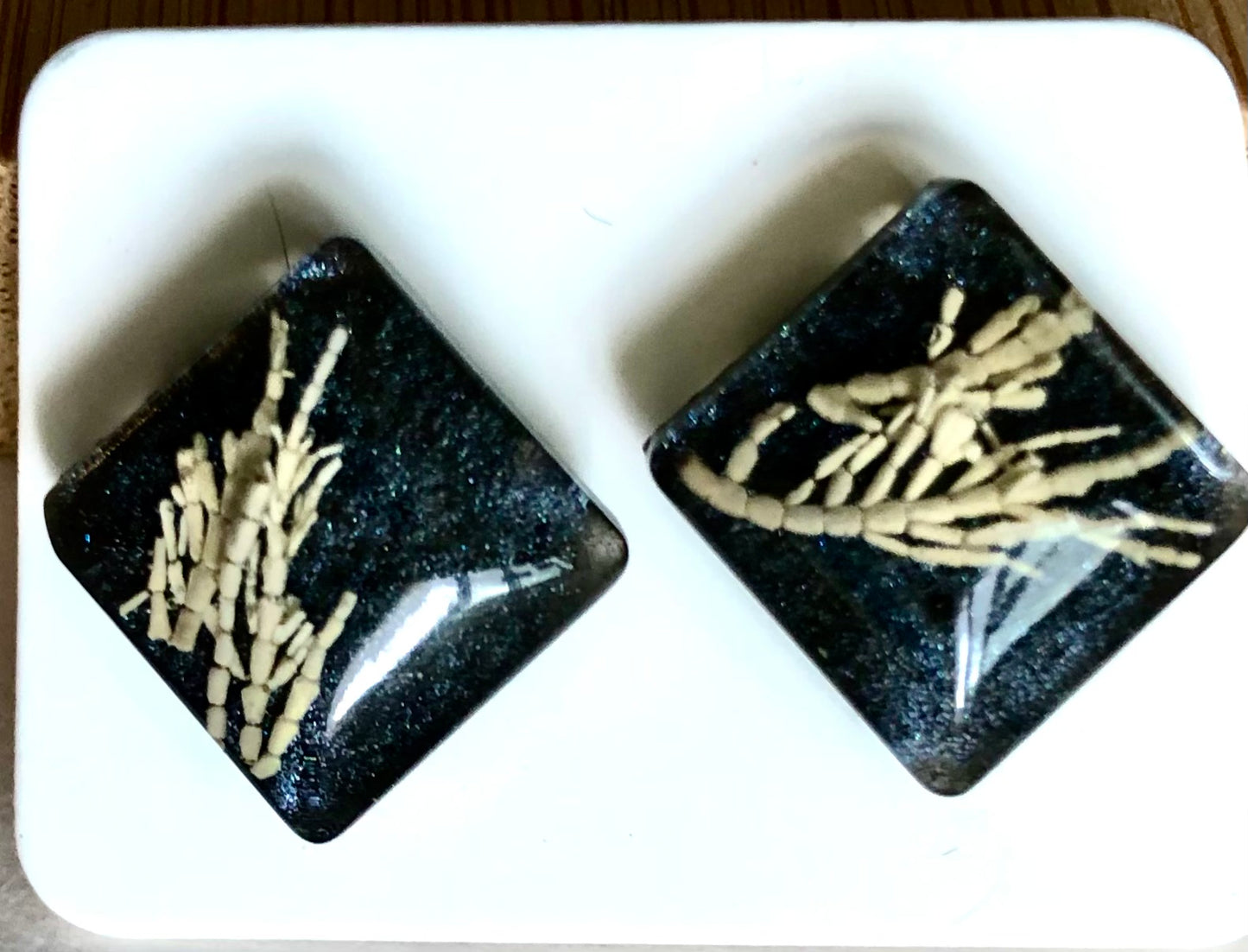 Shetland Seaweed Earrings, Sterling Silver
