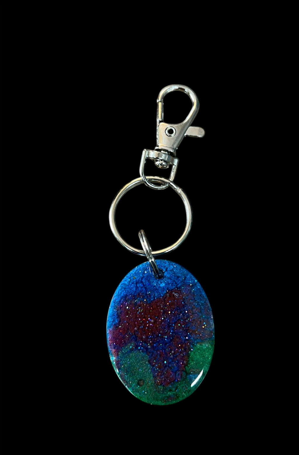 Aurora Borealis Glow In The Dark Resin Keyring