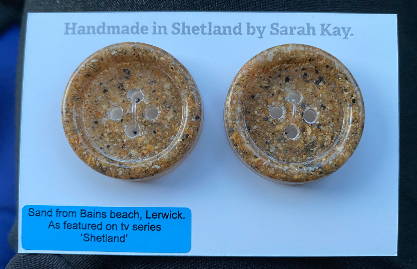 Bains Beach Sand Resin Buttons
