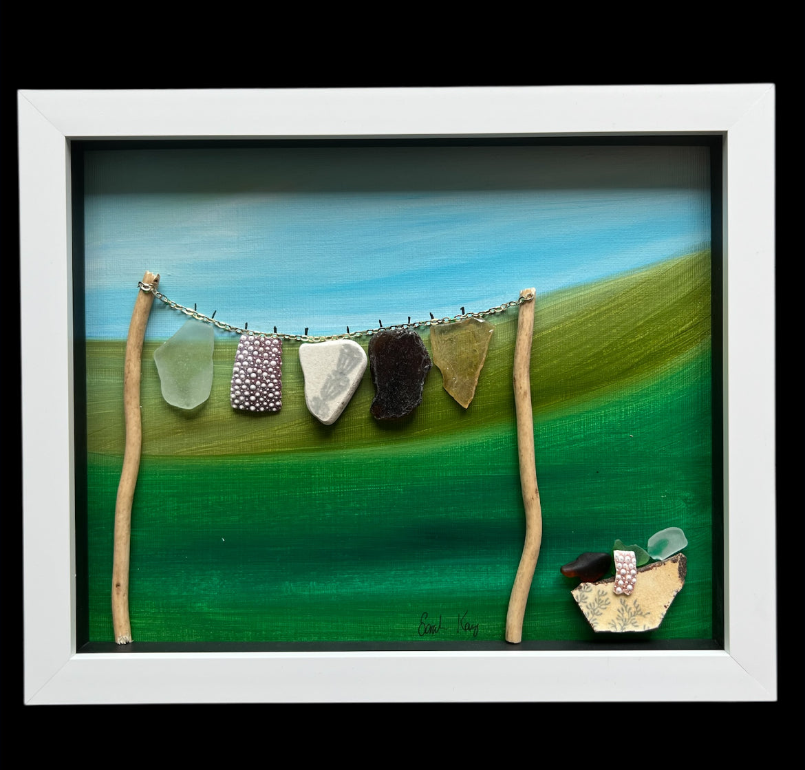 Island Treasure Washing on the Line Artwork