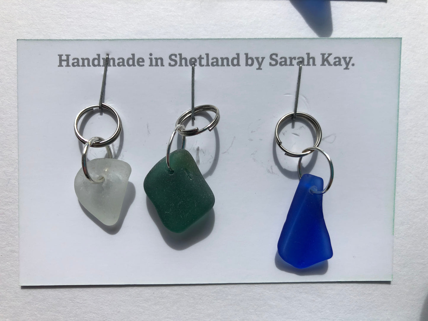 Sea Glass Stitch Markers