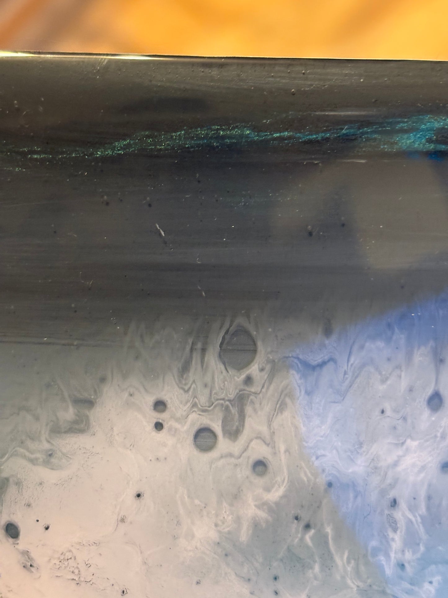 Mini resin seascape, gold sand