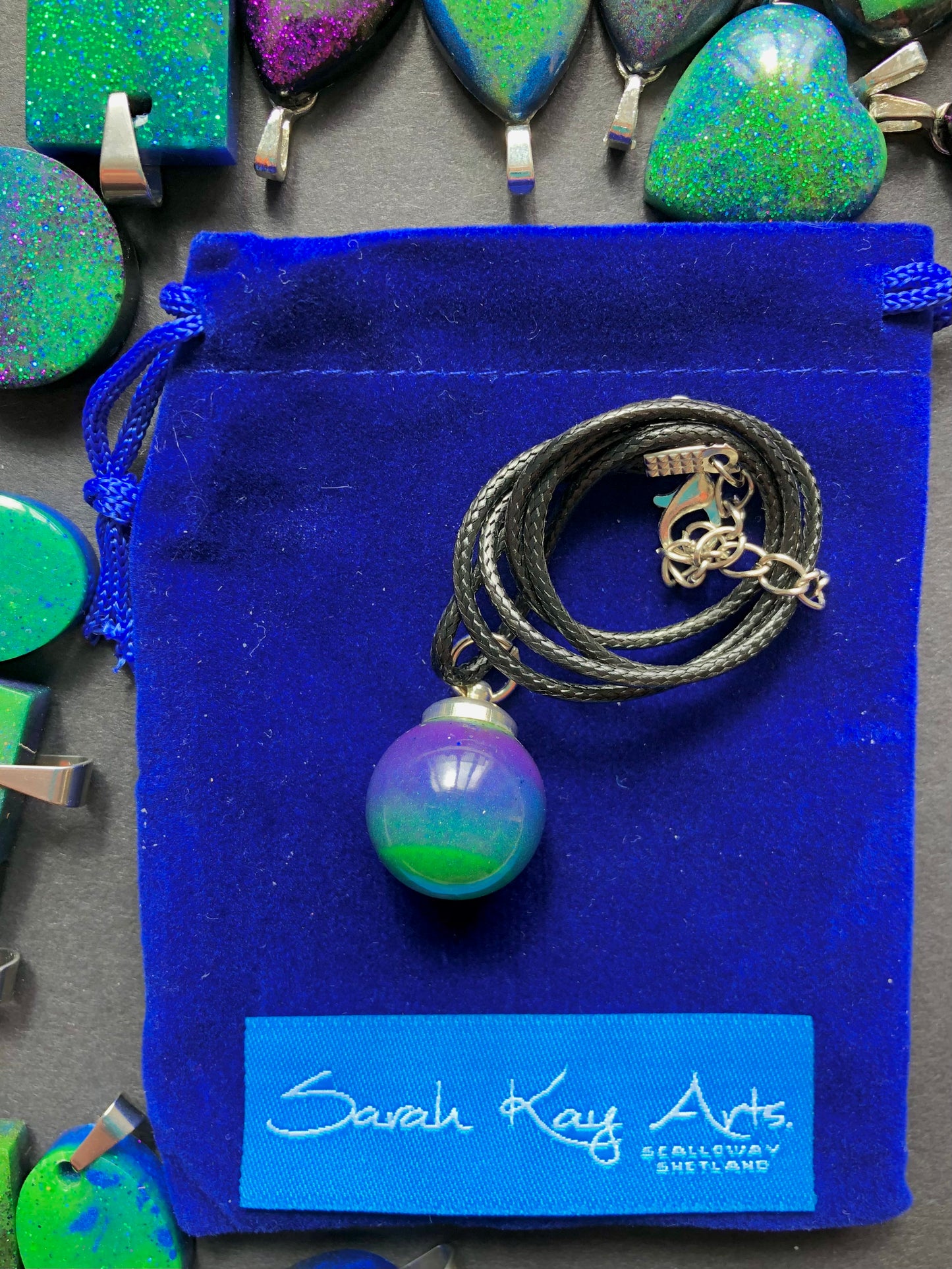 Aurora Borealis Resin Pendant