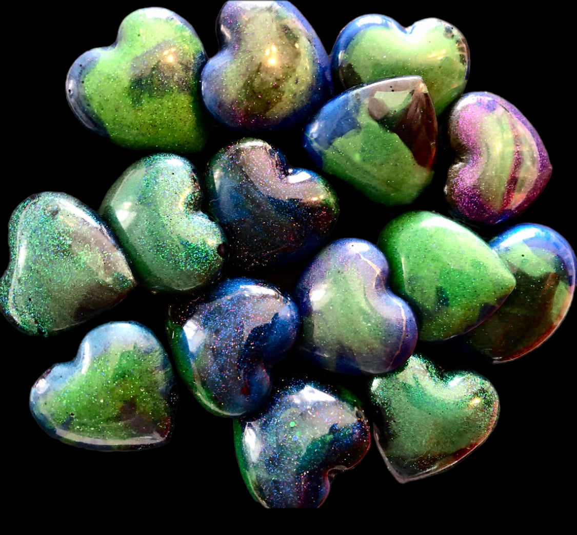 Aurora Borealis Small Resin Brooch