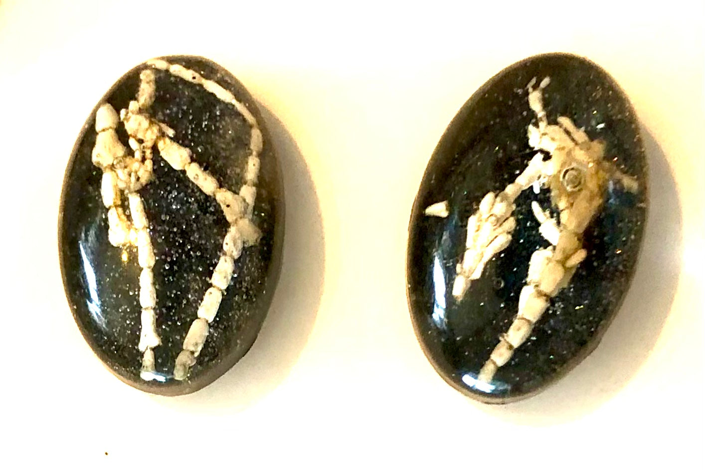 Shetland Seaweed Earrings, Sterling Silver