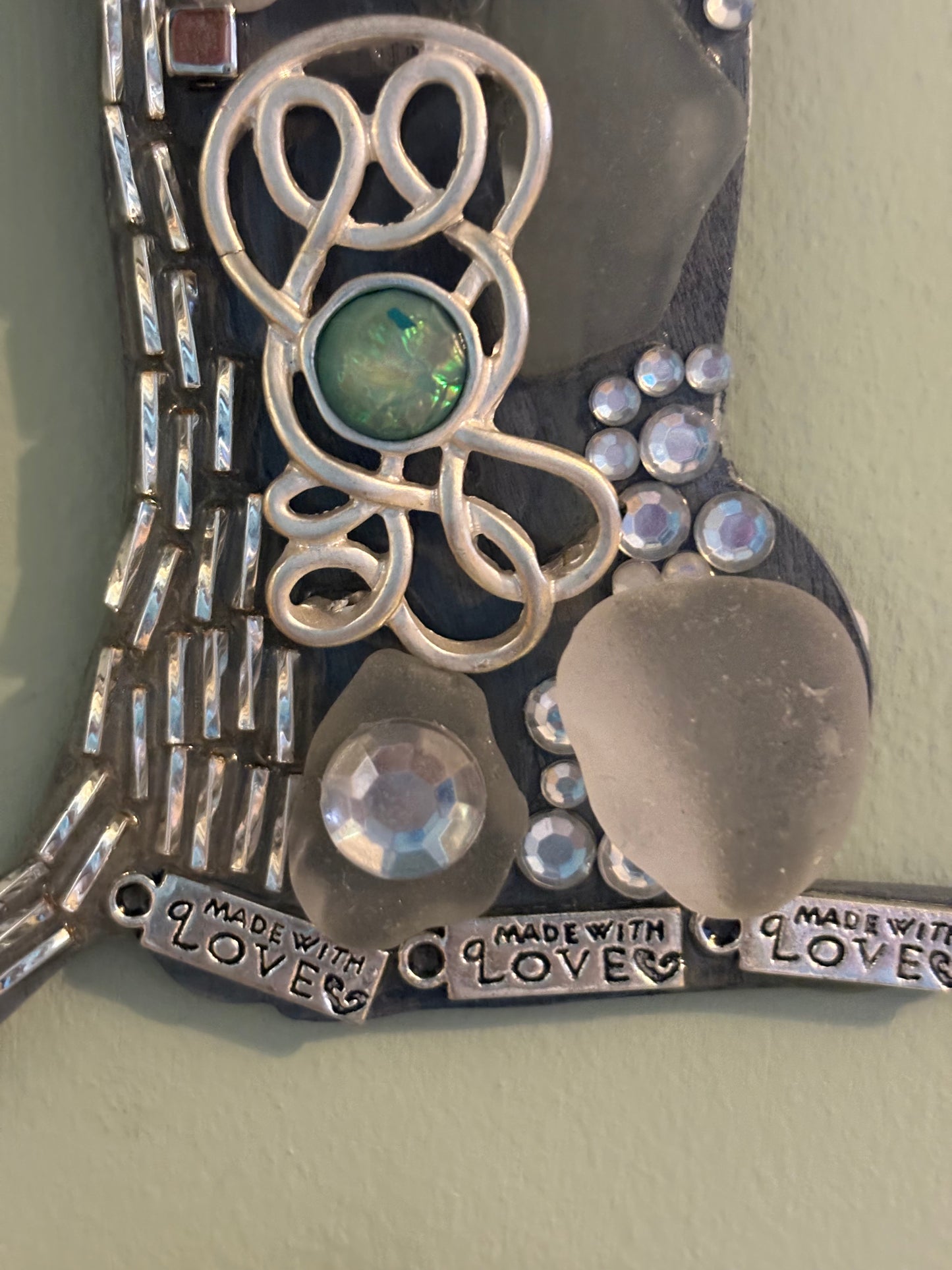 Fancy cat mosaic | Silver