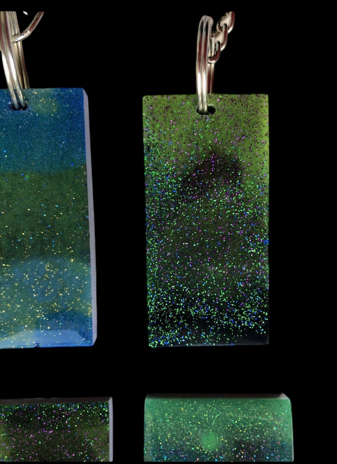 Aurora Borealis Glow In The Dark Resin Keyring