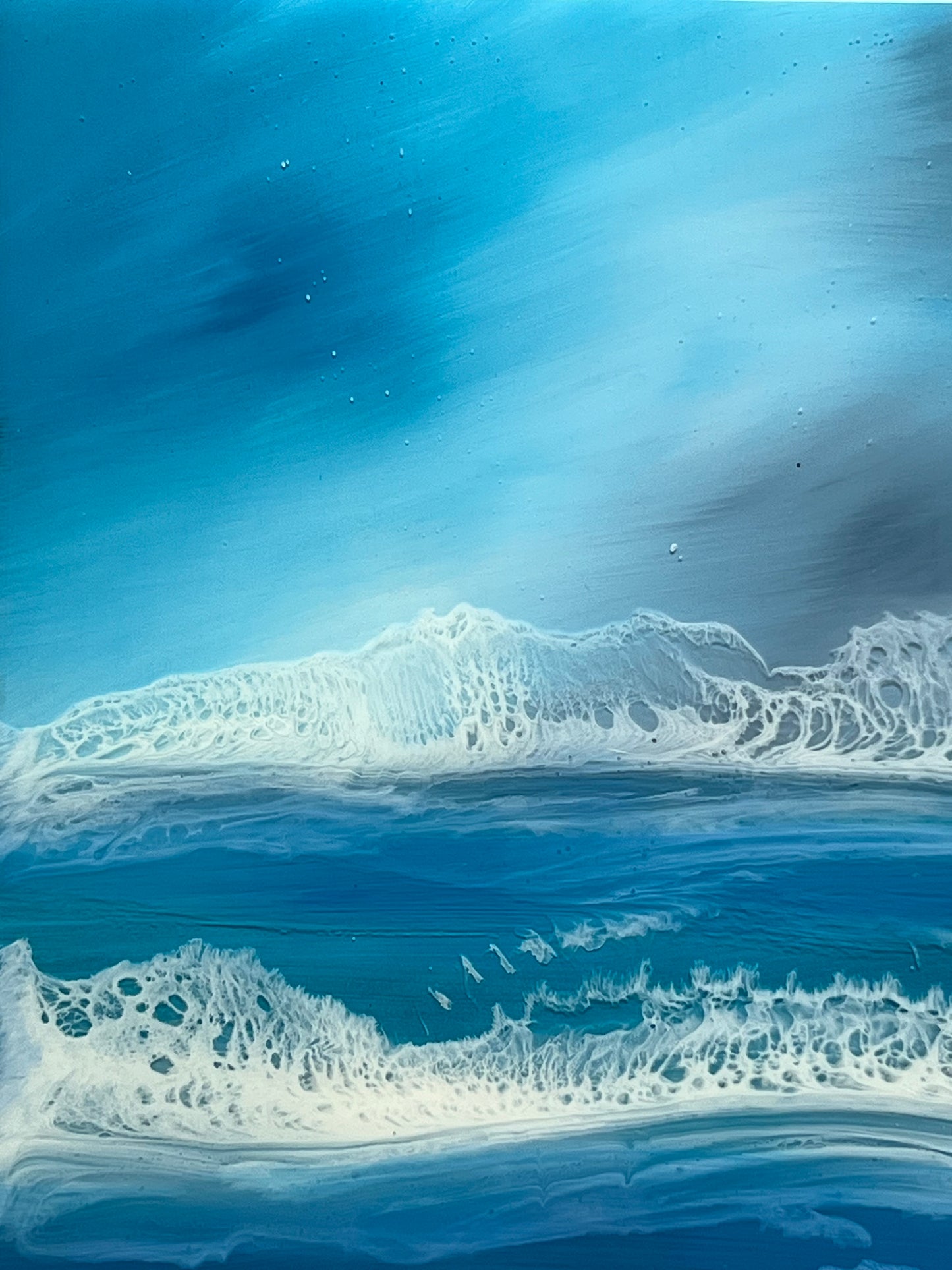 Midnight Surf Resin Artwork | Square