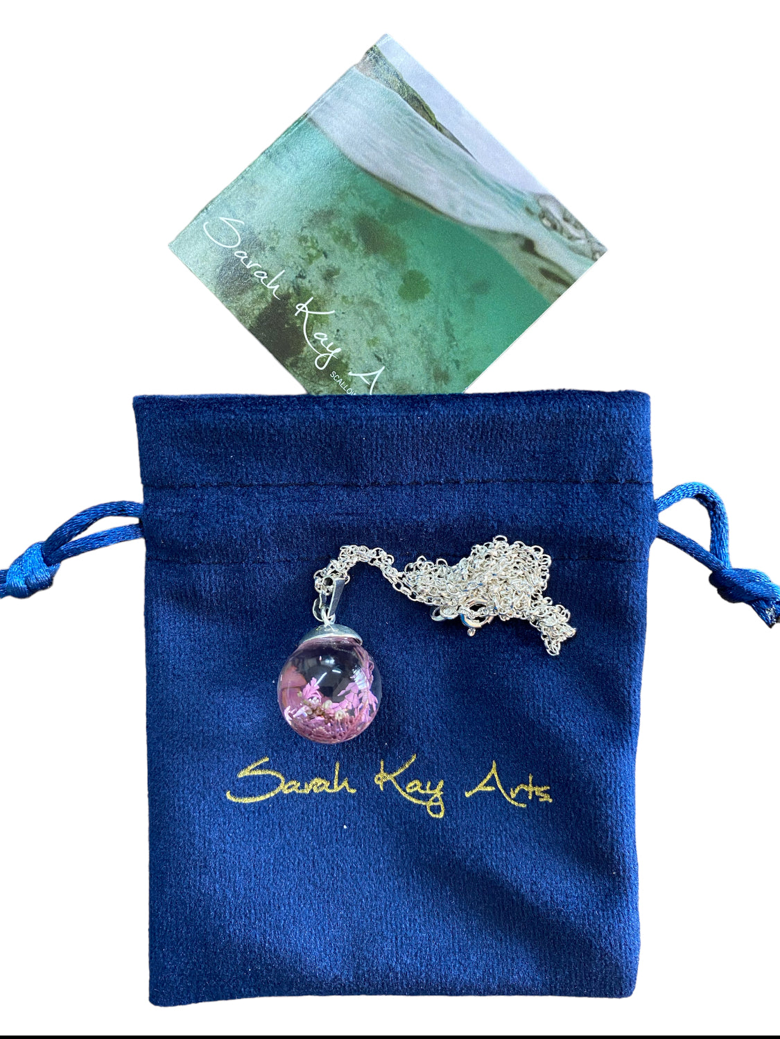Shetland Seaweed Pendant | Pink