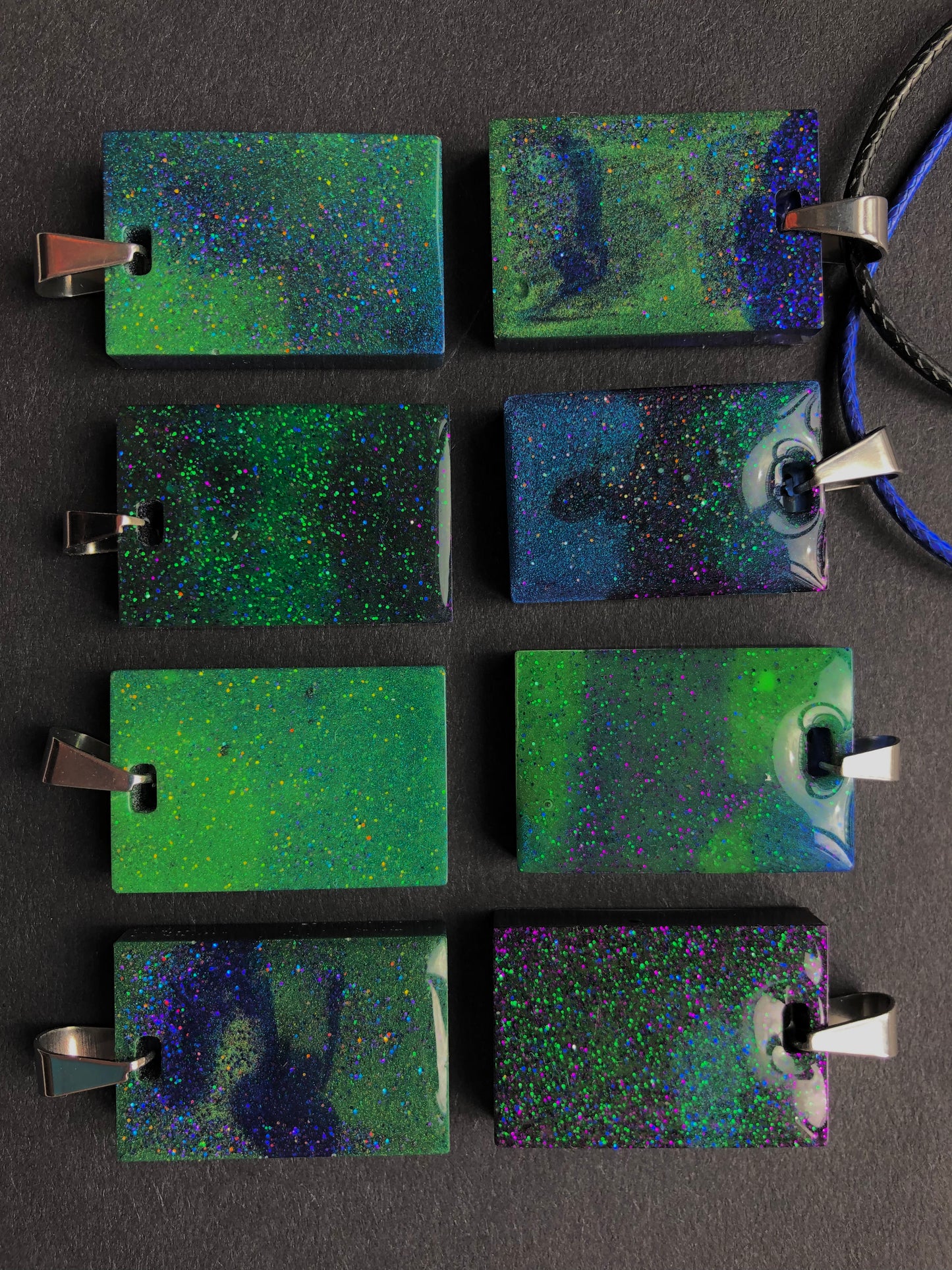 Aurora Borealis Resin Pendant