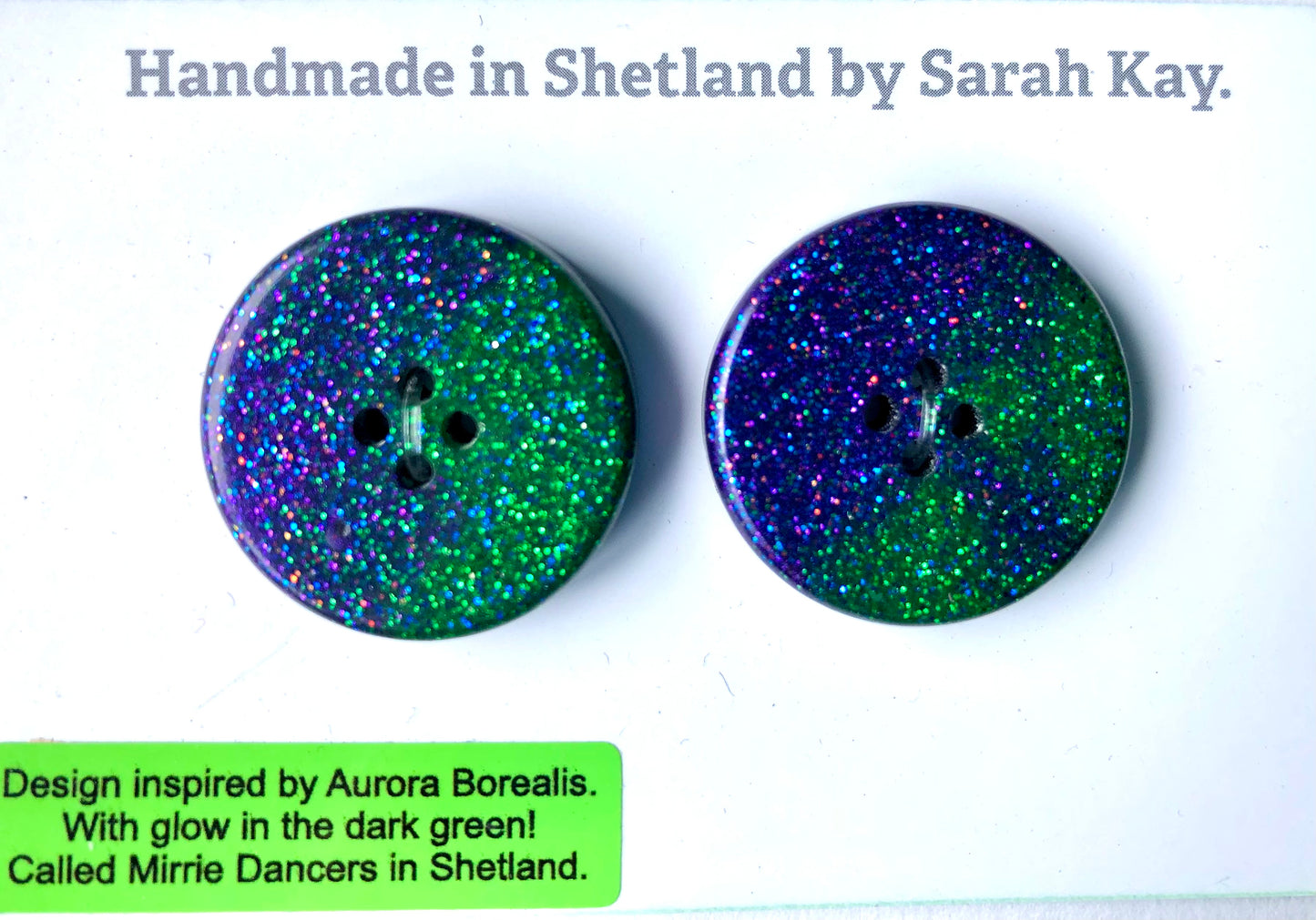 Shetland Mirrie Dancers Resin Buttons