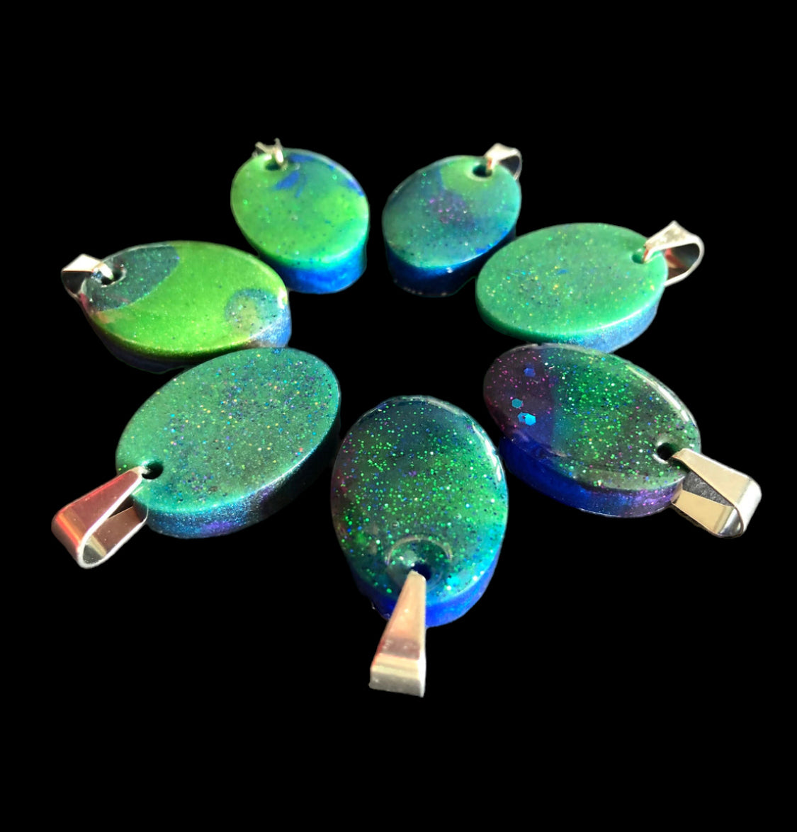 Aurora Borealis Resin Pendant