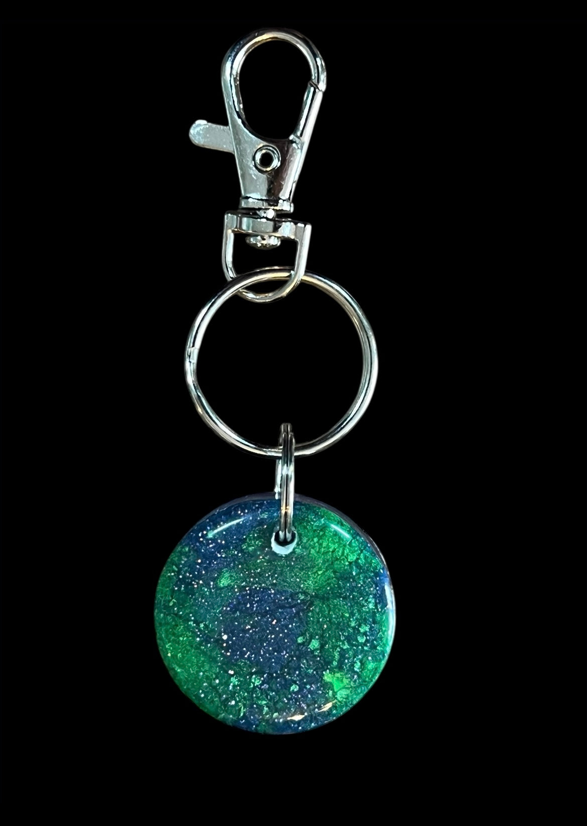 Aurora Borealis Glow In The Dark Resin Keyring