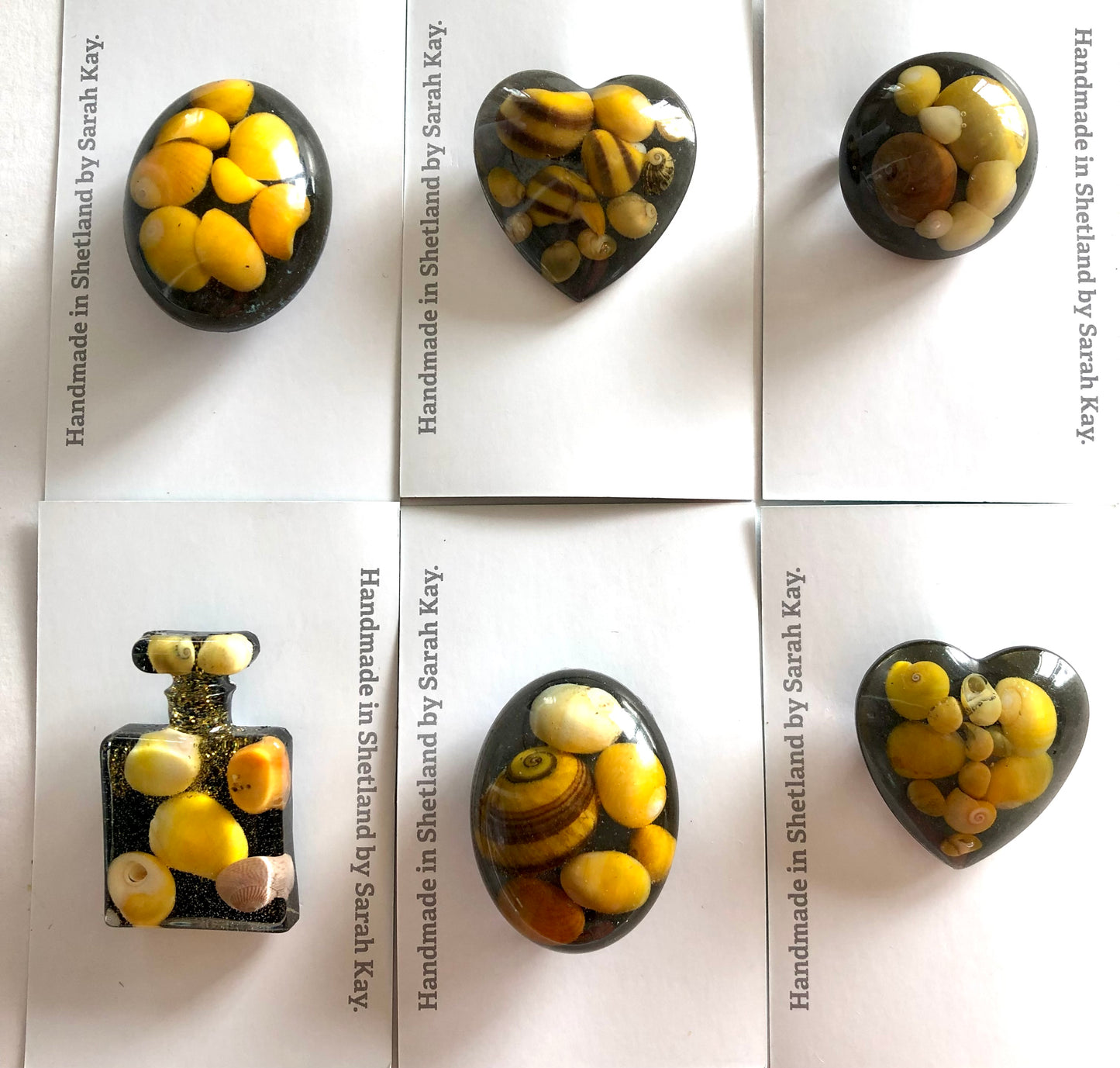 Sunset Beach Inspired Brooches. Island Of Whalsay