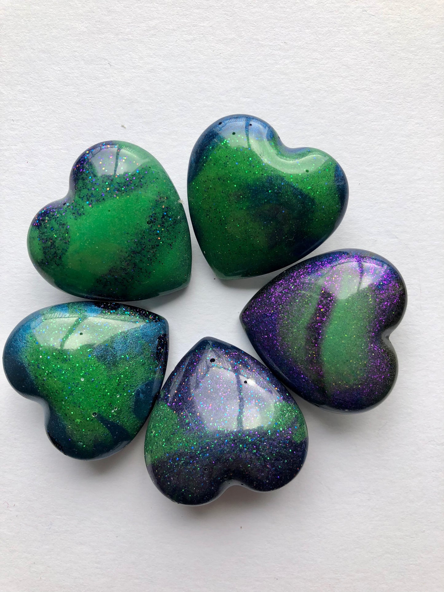 Aurora Borealis Chunky Resin Brooch