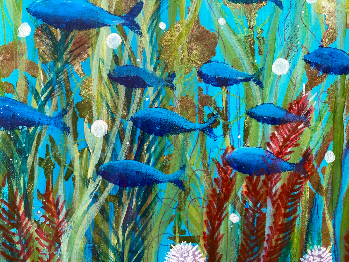 Mermaid painting, Scarlet
