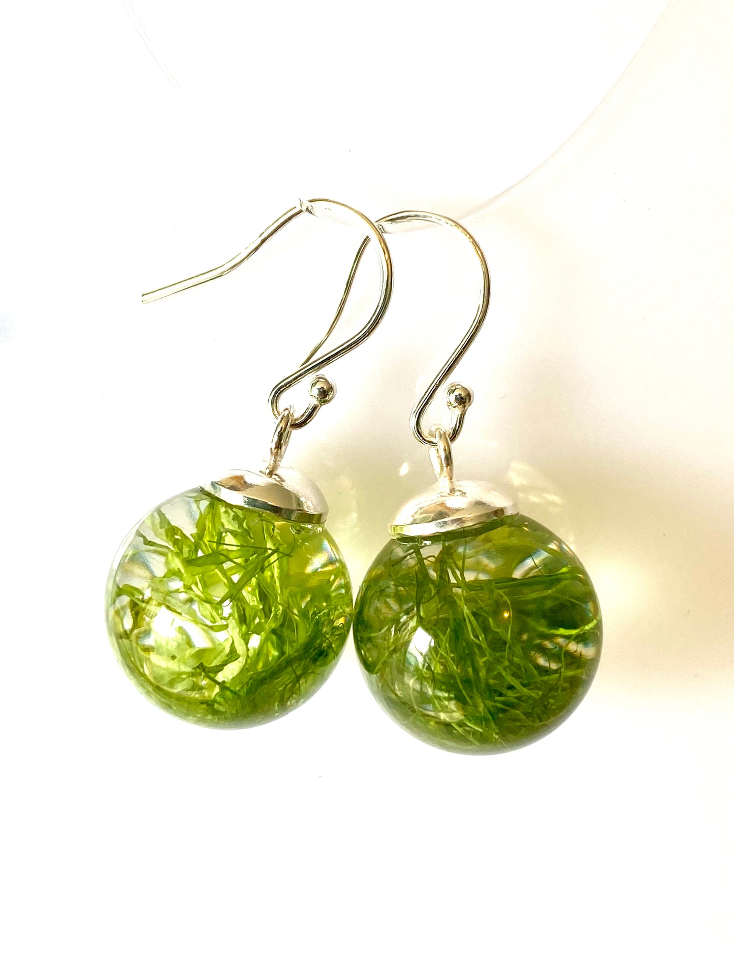Shetland Seaweed Drop Earrings | Green