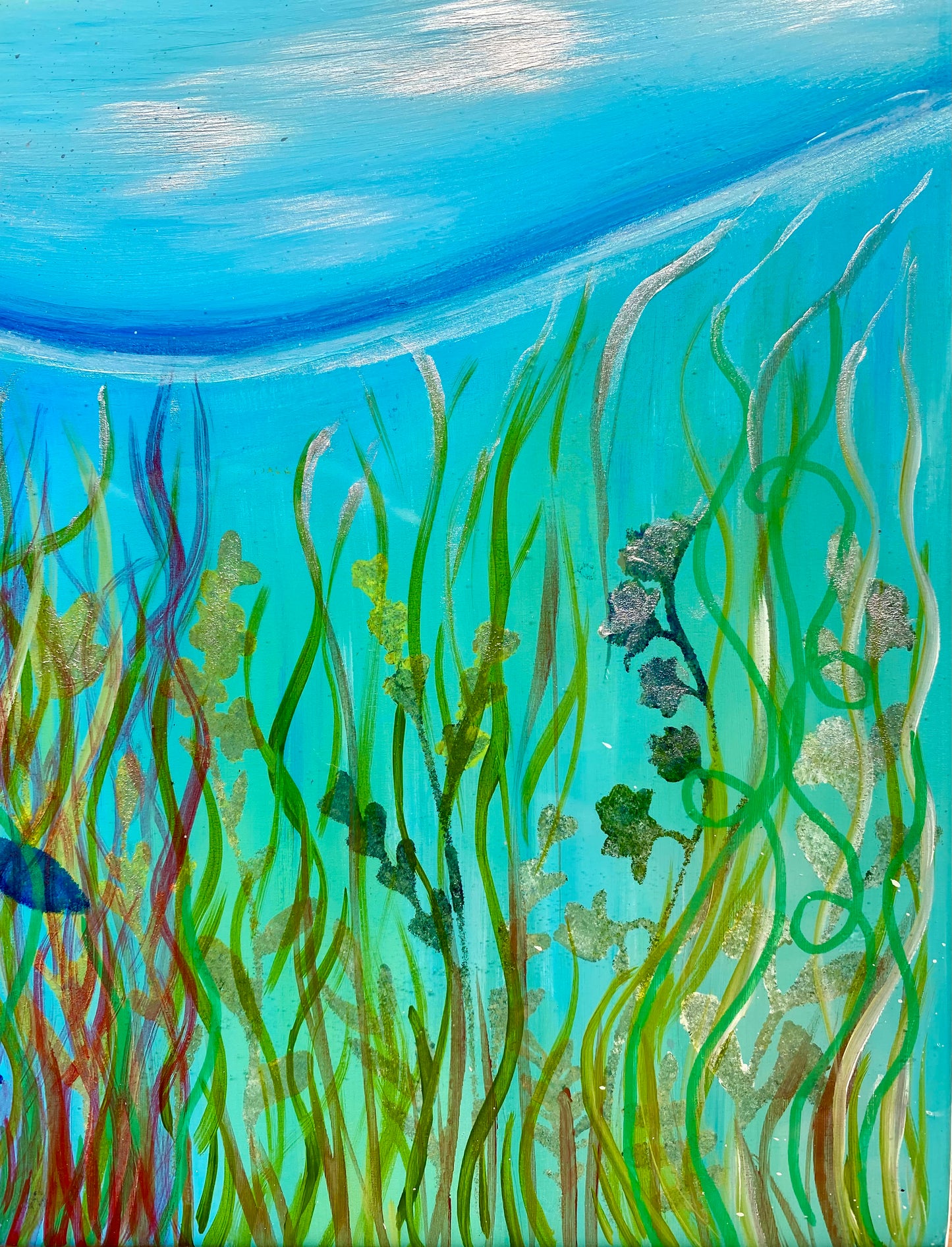 Mermaid painting, Jessica.