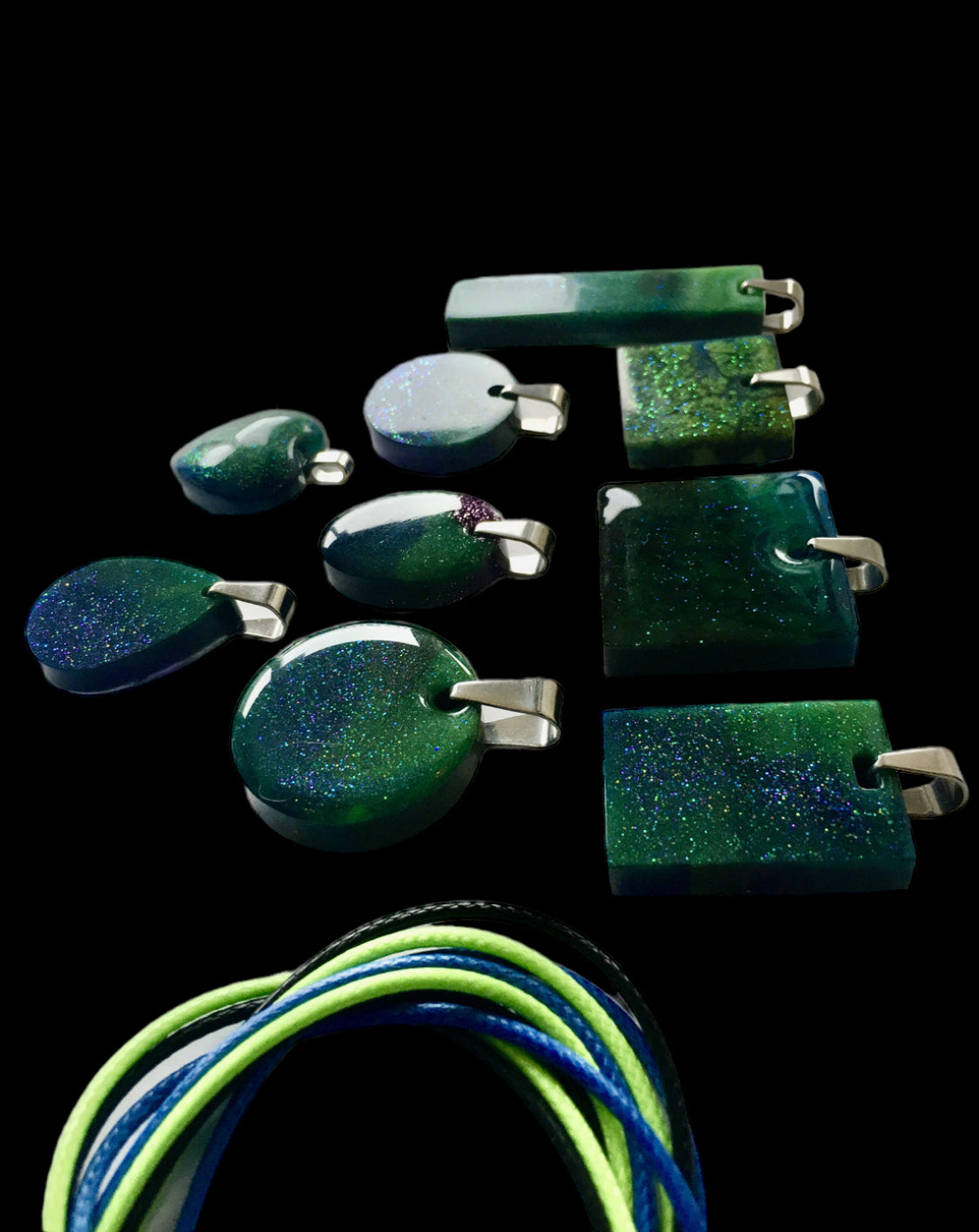 Aurora Borealis Resin Pendant