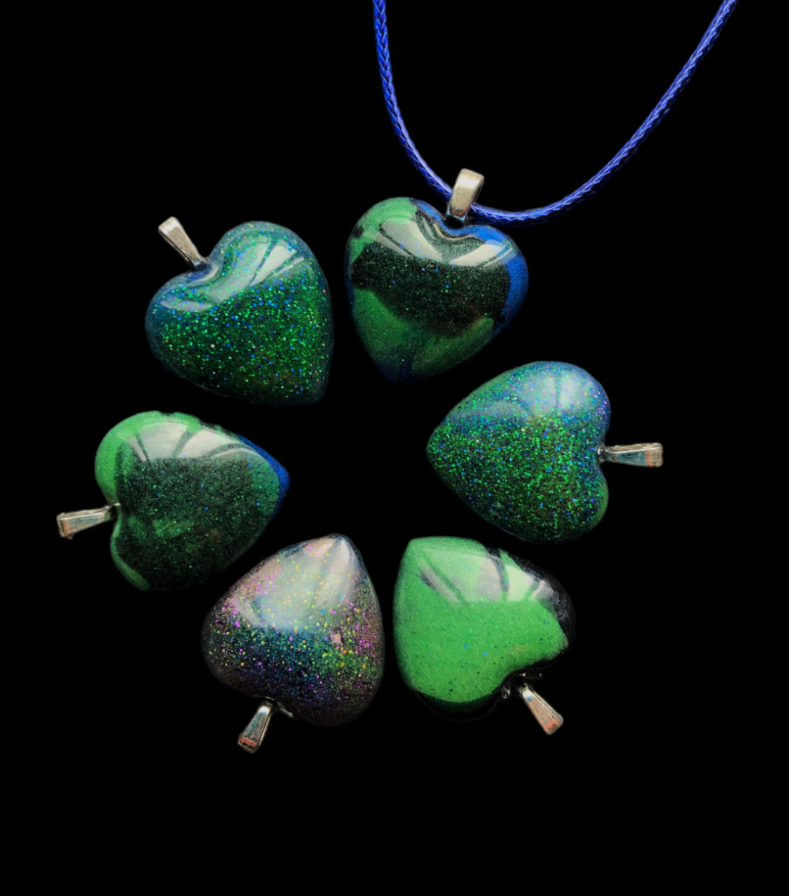Aurora Borealis Resin Pendant