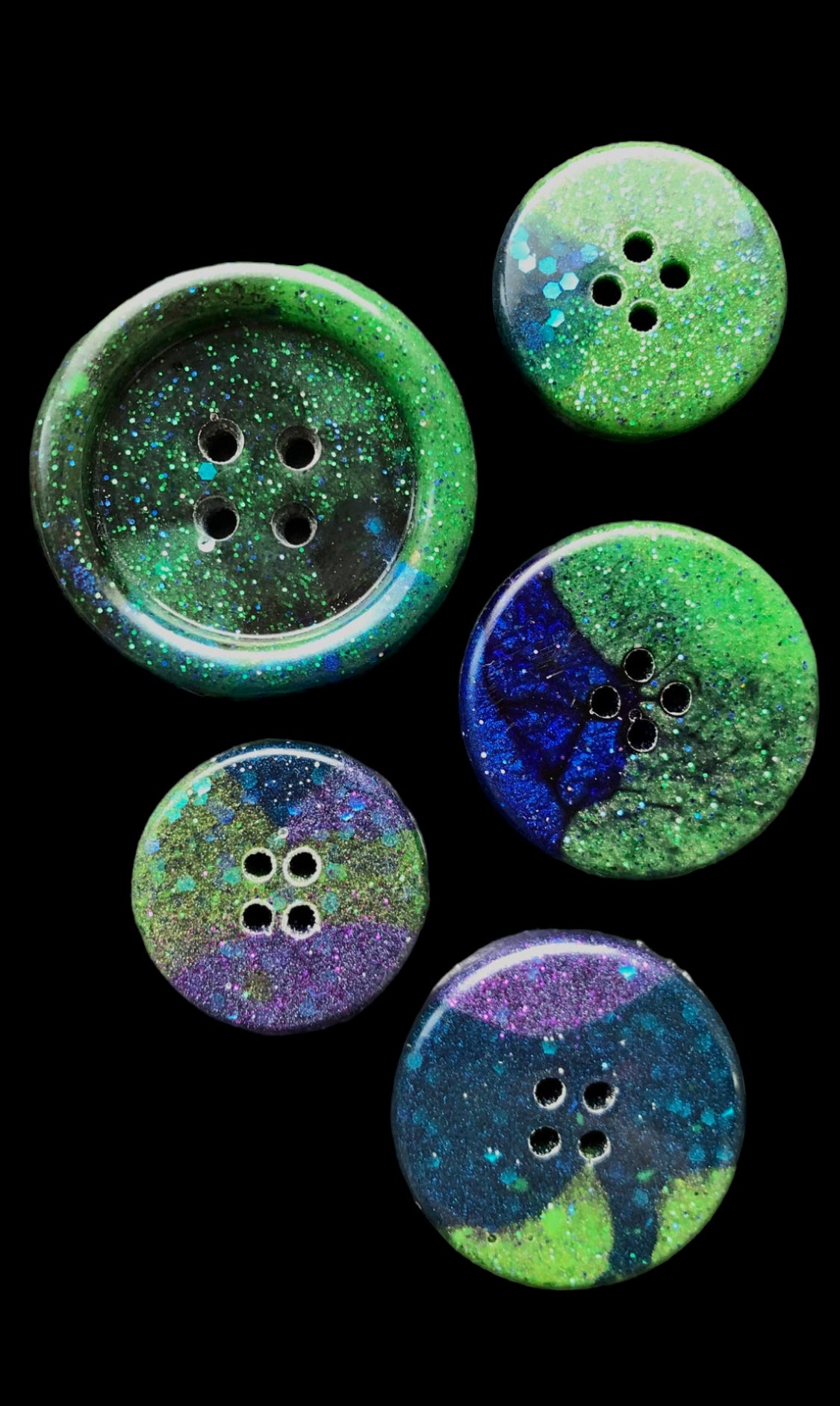 Shetland Mirrie Dancers Resin Buttons