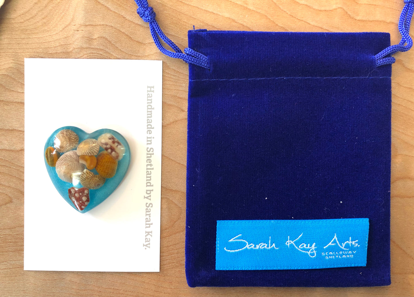 Beach Treasure Brooch Small Sea Blue