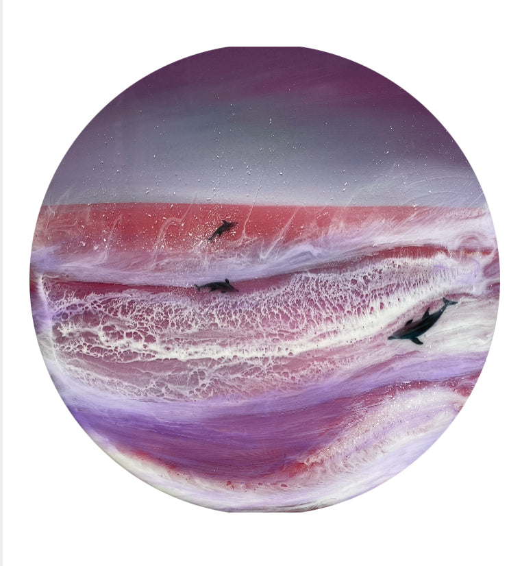 Resin Art Orca Collection | Circle 30 cms