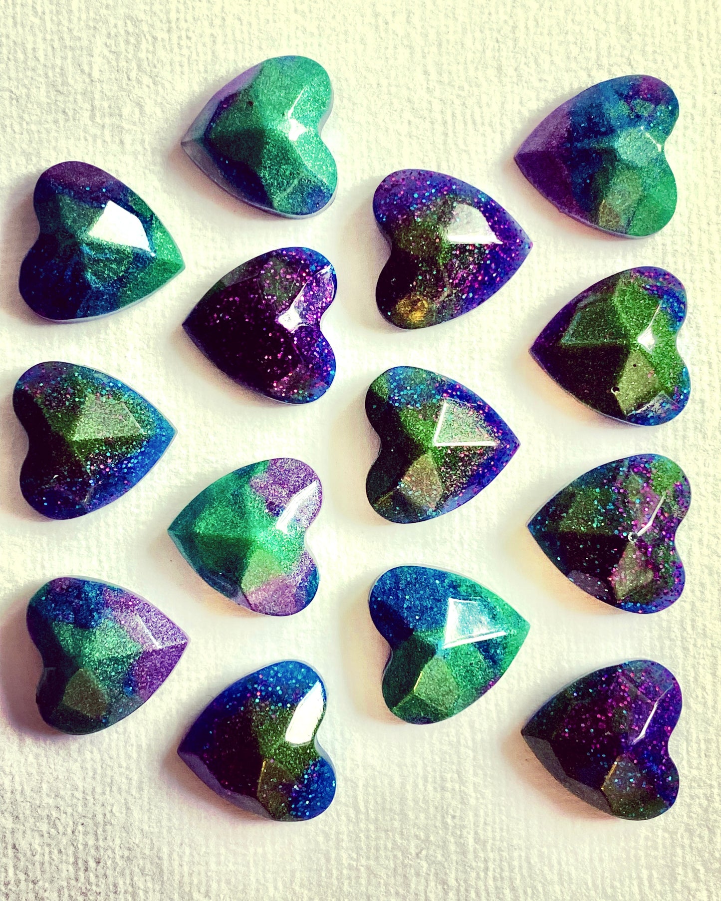 Aurora Borealis Sterling Silver Stud Resin Earrings