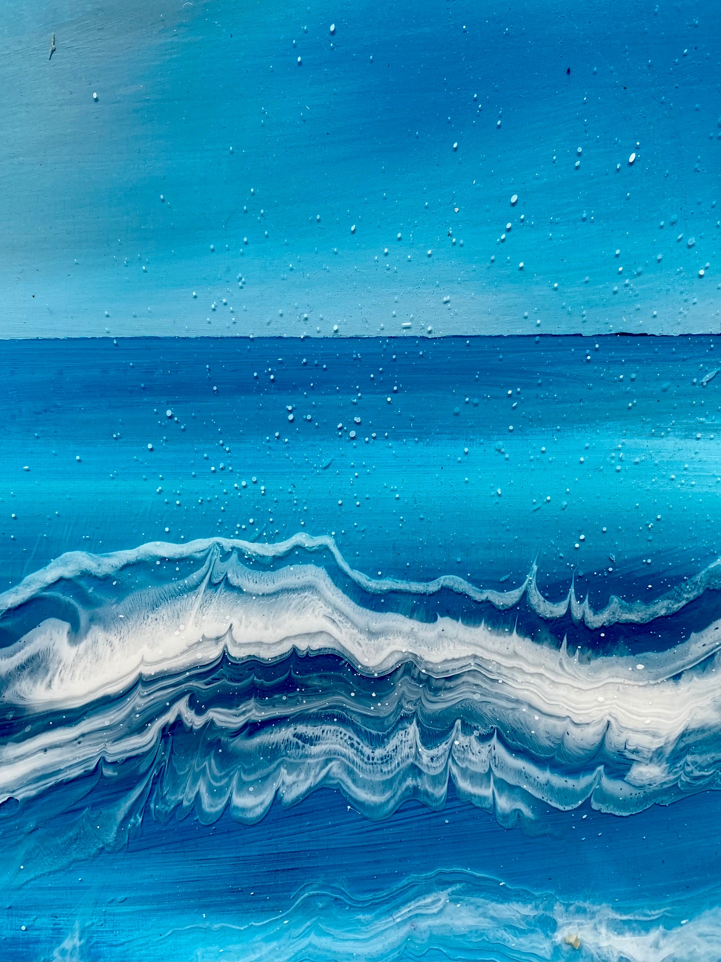 Shetland Seascape Resin Artwork | Square