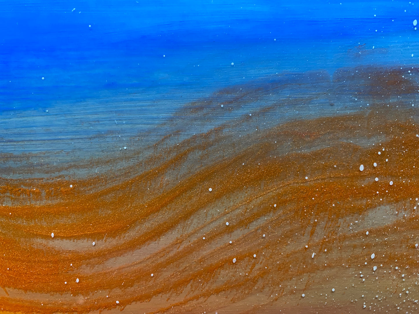 Vibrant Sunset Resin Artwork | Square