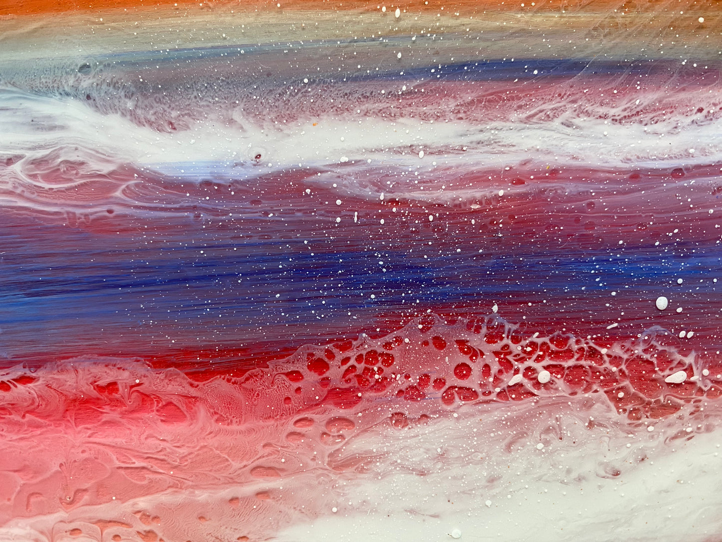 Vibrant Sunset Resin Artwork | Square