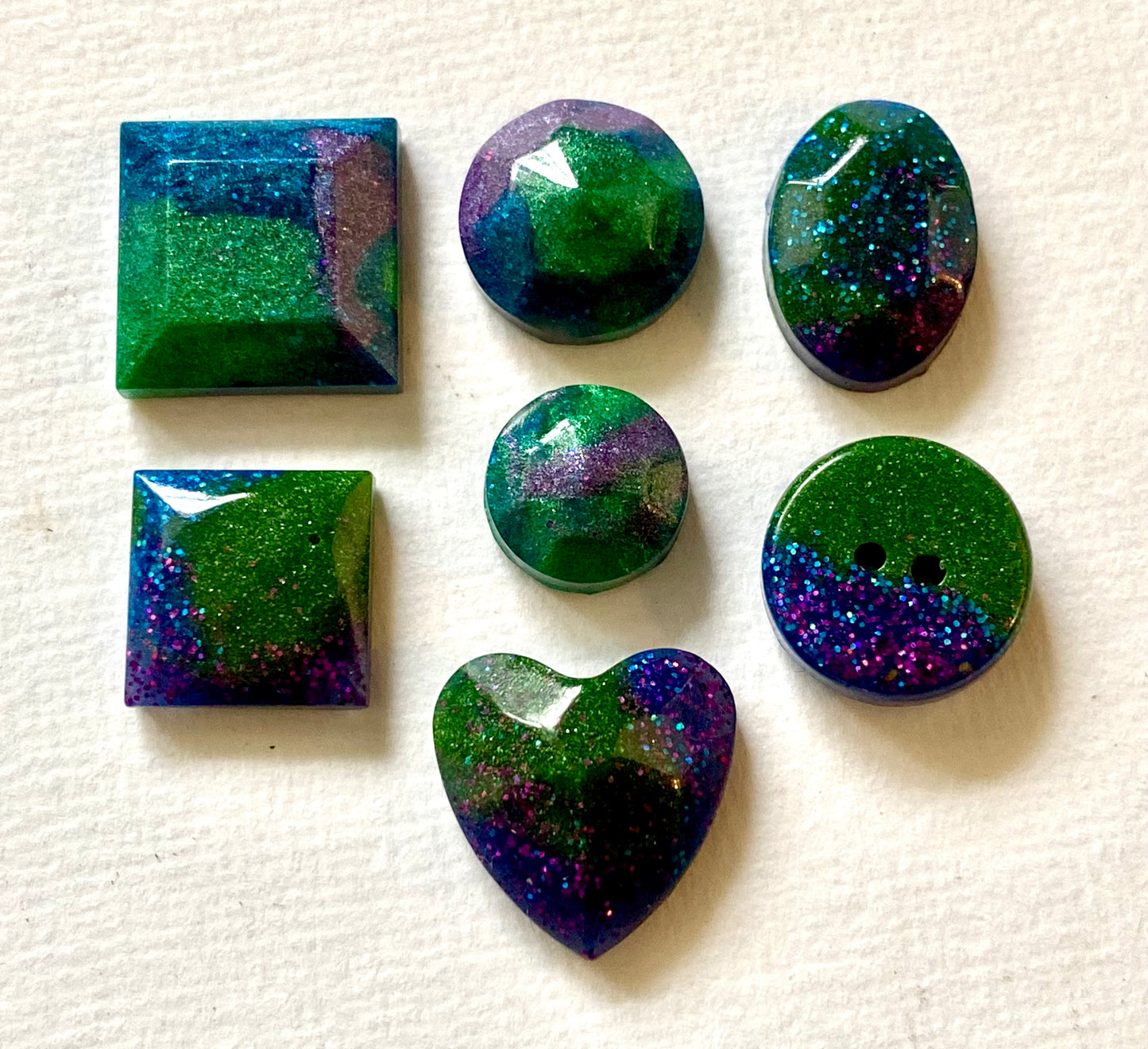 Aurora Borealis Sterling Silver Stud Resin Earrings
