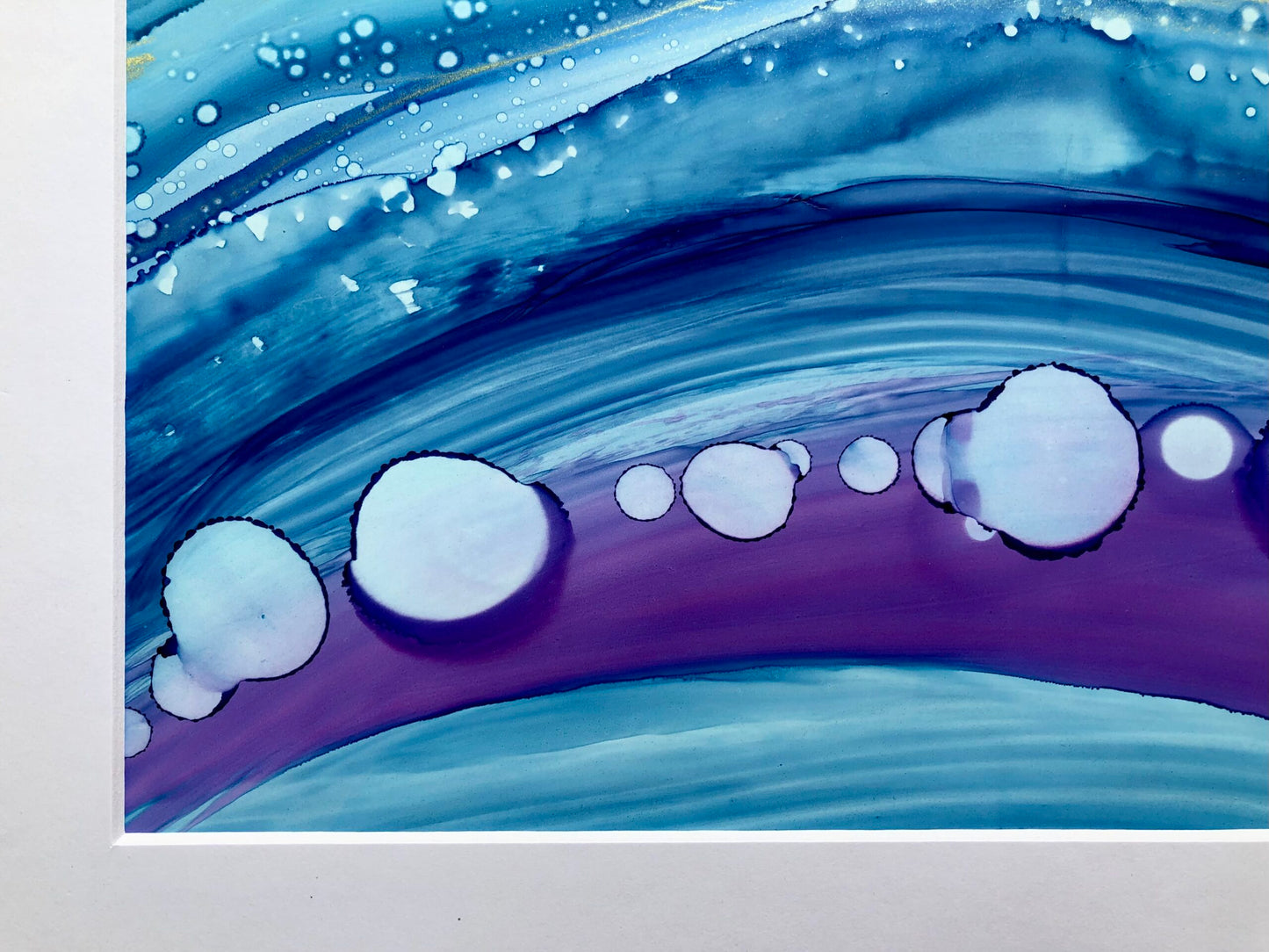Shetland Sea Swimming Ink Painting
