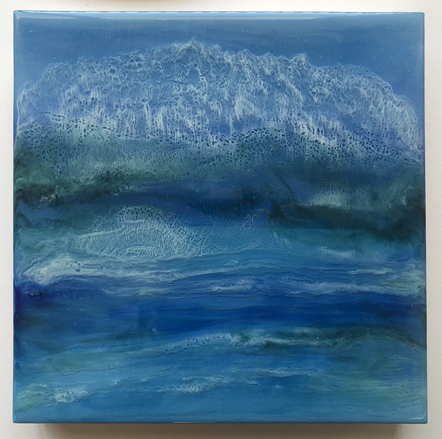 Intricate Wave Resin Artwork | Square